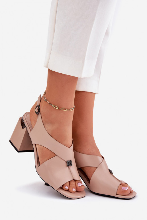 Eleganta stila Sieviešu basenes Vinceza 62238 smilšu krāsas