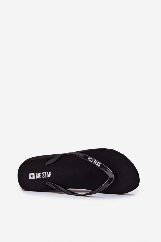 Čības modernas iešļūcenes Sieviešu Uz Ķīļa Big Star RR274A549 melnas krāsas