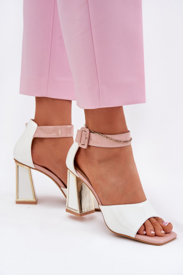 Lakotas basenes ar papēdi Vinceza 20266 baltas krāsas