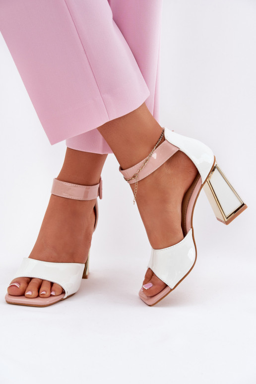 Lakotas basenes ar papēdi Vinceza 20266 baltas krāsas