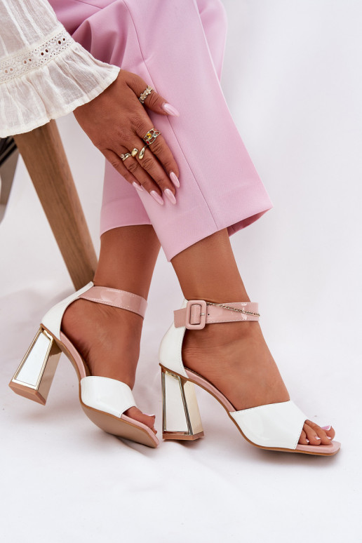 Lakotas basenes ar papēdi Vinceza 20266 baltas krāsas