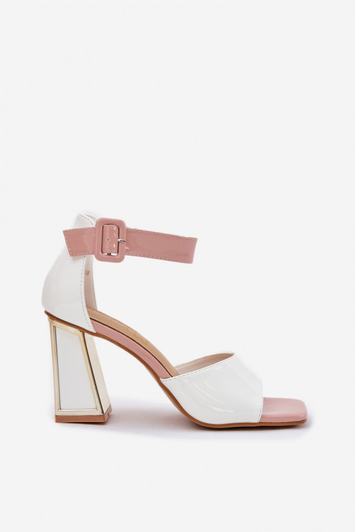 Lakotas basenes ar papēdi Vinceza 20266 baltas krāsas