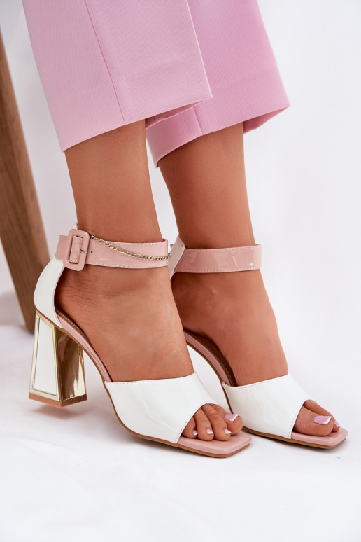 Lakotas basenes ar papēdi Vinceza 20266 baltas krāsas