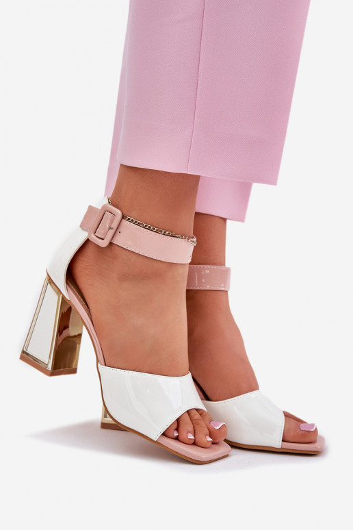 Lakotas basenes ar papēdi Vinceza 20266 baltas krāsas