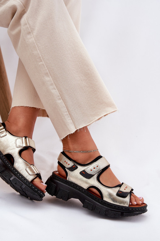 Sieviešu basenes Sieviešu Z ar lipīgām aizdarēmami Artiker 56C0469 Zelta krāsas