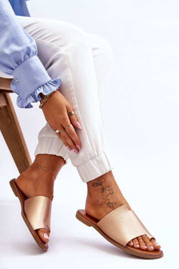 Sieviešu Čibas no dabīgas ādas modernas iešļūcenes Zelta krāsas Amite 2