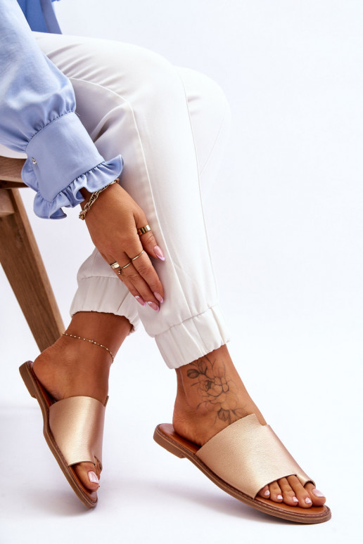 Sieviešu Čibas no dabīgas ādas modernas iešļūcenes Zelta krāsas Amite