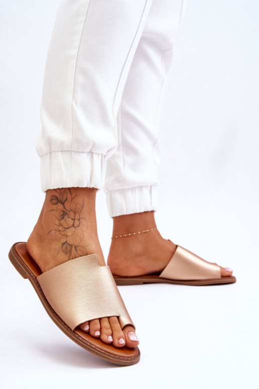 Sieviešu Čibas no dabīgas ādas modernas iešļūcenes Zelta krāsas Amite