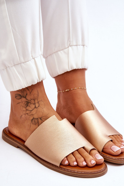 Sieviešu Čibas no dabīgas ādas modernas iešļūcenes Zelta krāsas Amite