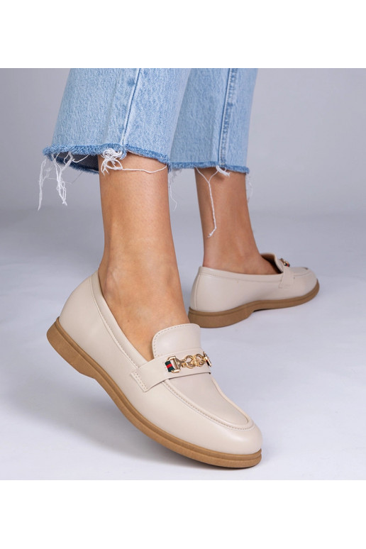 Smiltainas mokasīni ar zelta...