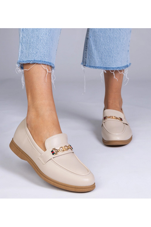 Smiltainas mokasīni ar zelta...