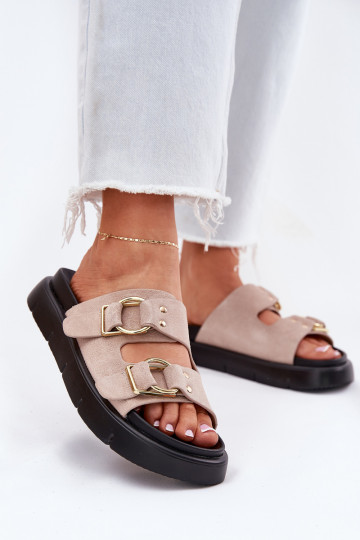 sieviešu zamšādas čības Ar greznui ar sprādzēmmi Big Star RR274659 Gaiši sārtas krāsas