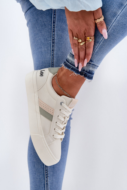 Sneakers modeļa apavi Sieviešu LEE LAYLA INOMEN LOIN 50251003 Zgaszona Biel Sneakers modeļa apavi Sieviešu LEE LAYLA INOMEN LOIN 50251003 Zgaszona Biel