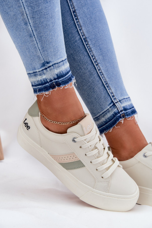 Sneakers modeļa apavi Sieviešu LEE LAYLA INOMEN LOIN 50251003 Zgaszona Biel Sneakers modeļa apavi Sieviešu LEE LAYLA INOMEN LOIN 50251003 Zgaszona Biel