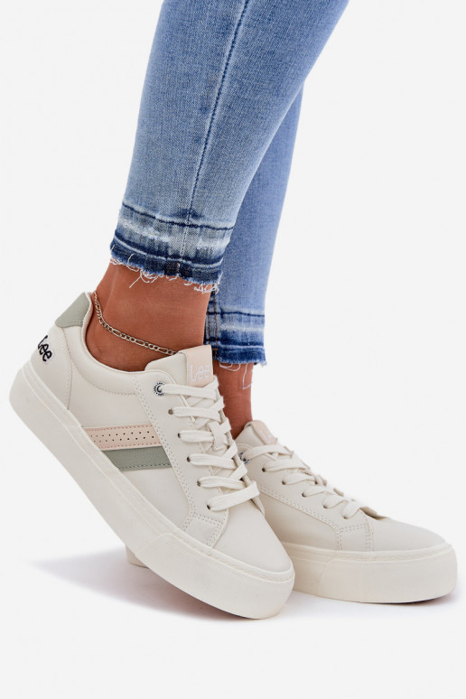 Sneakers modeļa apavi Sieviešu LEE LAYLA INOMEN LOIN 50251003 Zgaszona Biel Sneakers modeļa apavi Sieviešu LEE LAYLA INOMEN LOIN 50251003 Zgaszona Biel