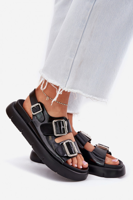 Āda Lakotas basenes ar sprādzēm Big Star RR274662 melnas krāsas