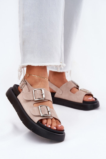 Gaiši rozā krāsas sieviešu zamšādas kurpes ar sprādzēm, Big Star RR274663 2