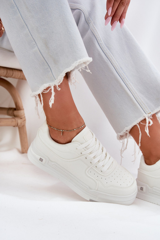 Zems Sneakers modeļa apavi Sieviešu Big Star RR274A310 HI-POLY SYSTEM baltas krāsas