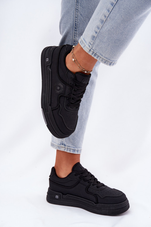 Zems Sneakers modeļa apavi Sieviešu Big Star RR274A311 HI-POLY SYSTEM melnas krāsas
