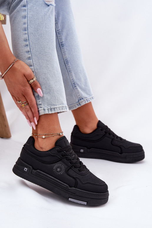Zems Sneakers modeļa apavi Sieviešu Big Star RR274A311 HI-POLY SYSTEM melnas krāsas