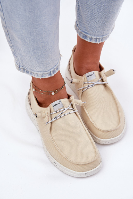 Gaisma Auduma apavi Sieviešu McKeylor 96116 smilšu krāsas