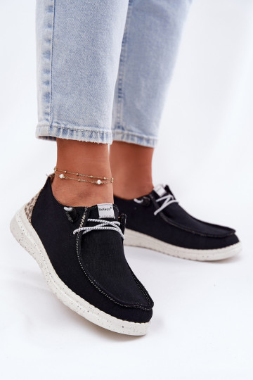 Gaisma Auduma apavi Sieviešu McKeylor 96116 melnas krāsas