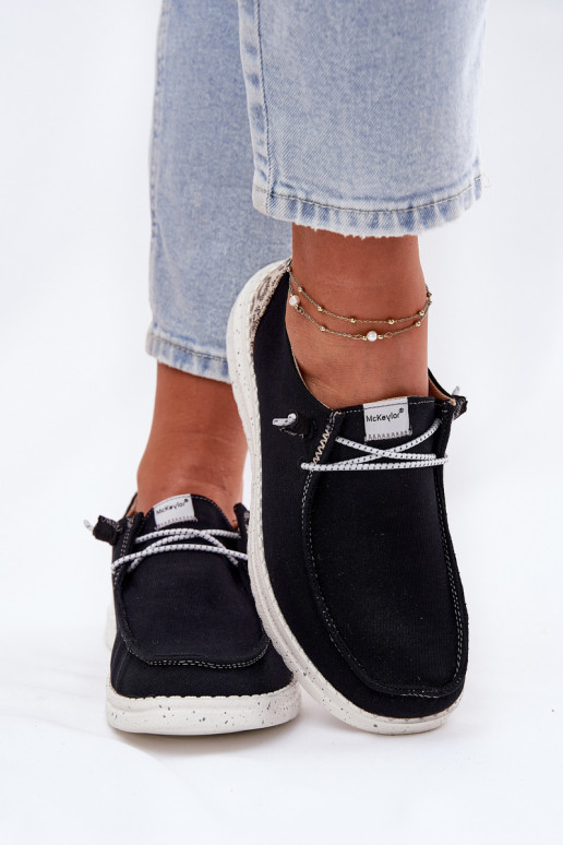 Gaisma Auduma apavi Sieviešu McKeylor 96116 melnas krāsas