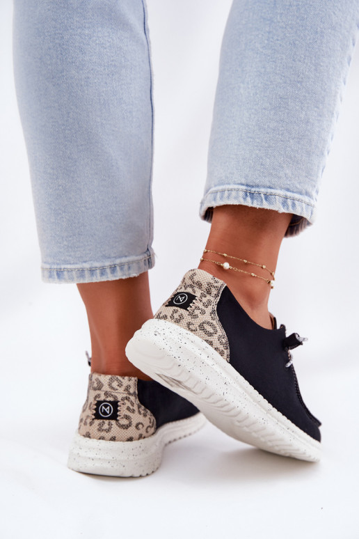 Gaisma Auduma apavi Sieviešu McKeylor 96116 melnas krāsas