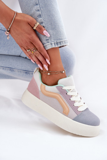 Sneakers modeļa apavi Sieviešu ar platformu Dažādu krāsu Tellnira