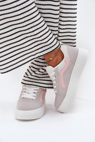 Sneakers modeļa apavi Sieviešu ar platformu Pelēkas krāsas Tellnira 2
