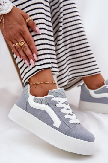 Sneakers modeļa apavi Sieviešu ar platformu Zilas krāsas Tellnira