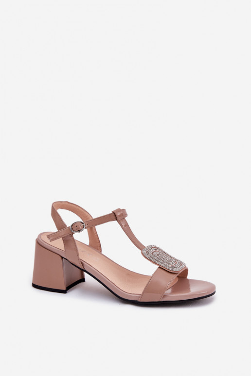 Āda Lakotas basenes ar papēdi ar ornamentiem Vinceza 91134 smilšu krāsas