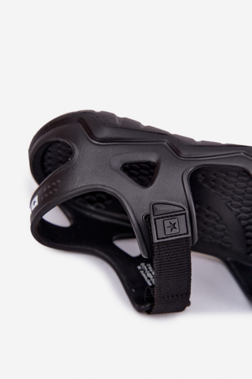 Vieglas čības uz pirksta Sieviešu basenes ar platformu Big Star RR274A512 melnas krāsas