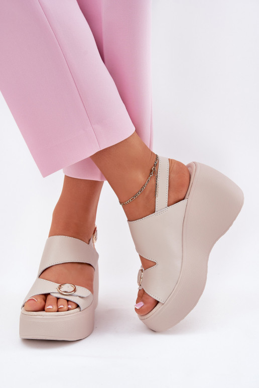 Sieviešu basenes Sieviešu Uz Ķīļa Un platforma S.Barski LR51-540 smilšu krāsas