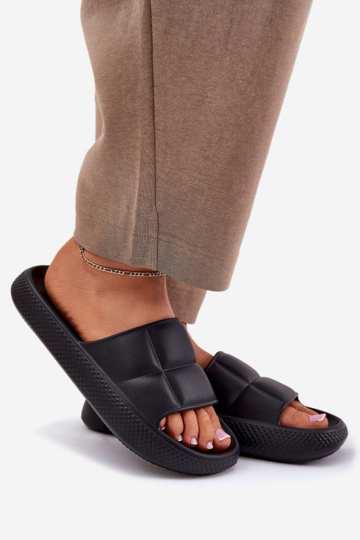 Vieglas čības uz pirksta sieviešu čības LEE MAYA SLIDER INOMEN LOIN 50251016 melnas krāsas