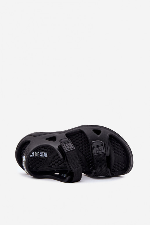 Vieglas čības uz pirksta sandales Bērnu apavi Big Star RR374513 melnas krāsas