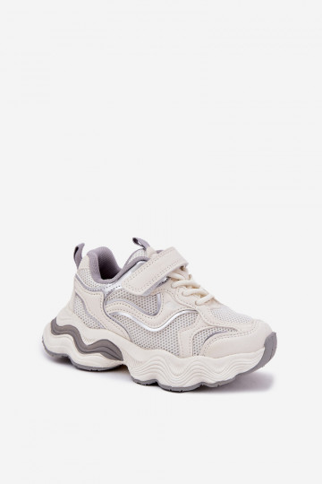 Sneakers modeļa apavi Bērnu apavi Uz biezas zoles baltas krāsas Lianees