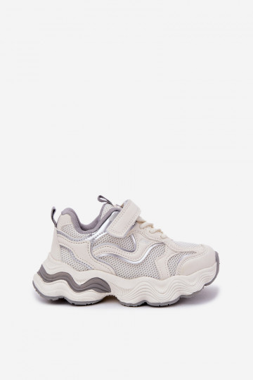 Sneakers modeļa apavi Bērnu apavi Uz biezas zoles baltas krāsas Lianees 2
