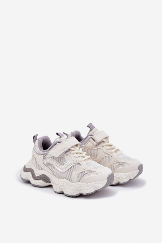 Sneakers modeļa apavi Bērnu apavi Uz biezas zoles baltas krāsas Lianees