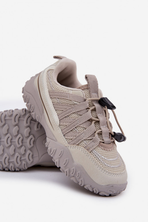 Sneakers modeļa apavi Bērnu apavi ar elastīgu aizdari Ziloņkaula krāsas Ieslēgtsnelita