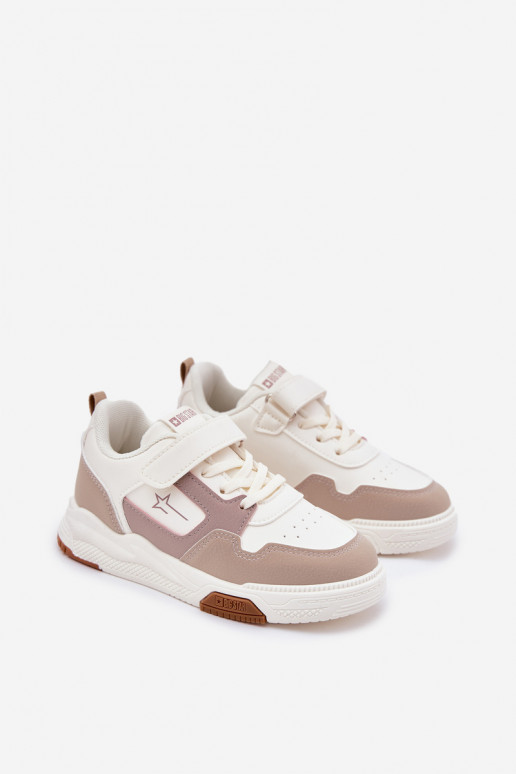 Gaisma Sneakers modeļa apavi Bērnu apavi Big Star RR374055 smilšu krāsas