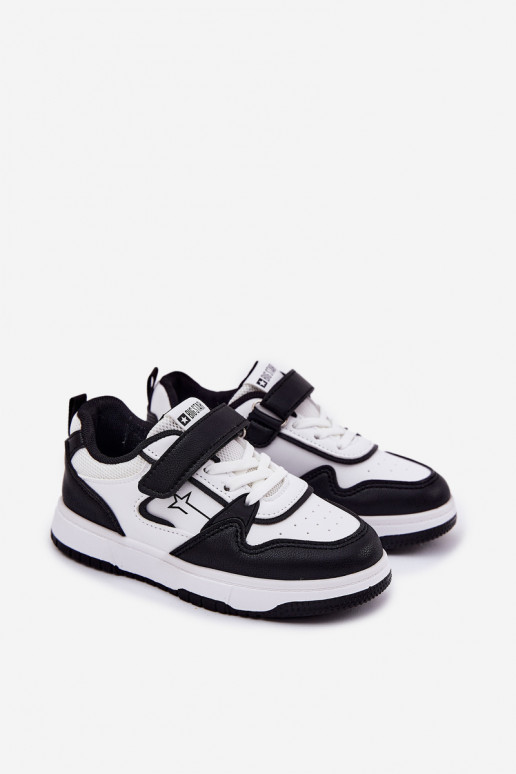 Gaisma Sneakers modeļa apavi Bērnu apavi Big Star RR374052 Baltas-melnas krāsas