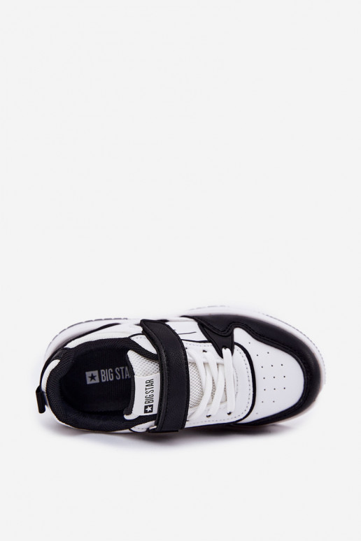 Gaisma Sneakers modeļa apavi Bērnu apavi Big Star RR374052 Baltas-melnas krāsas