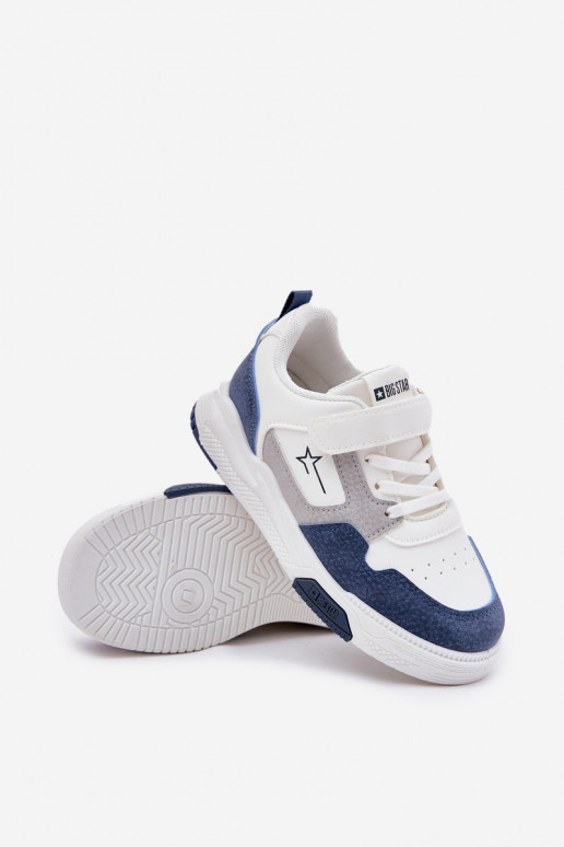 Gaisma Sneakers modeļa apavi Bērnu apavi Big Star RR374053 Baltas-Zilas krāsas Gaisma Sneakers modeļa apavi Bērnu apavi Big Star RR374053 Baltas-Zilas krāsas