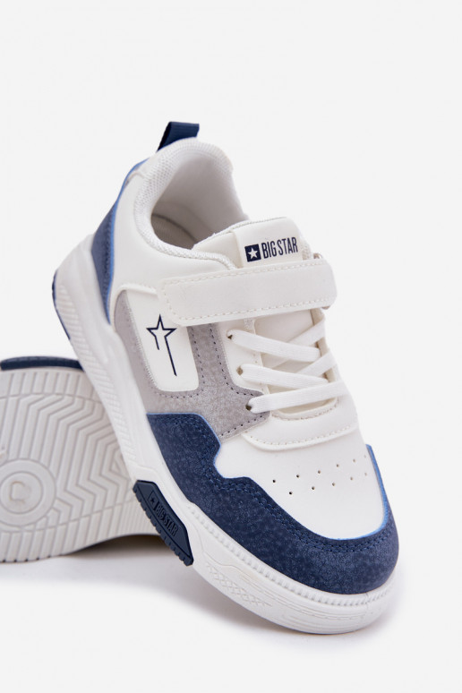 Gaisma Sneakers modeļa apavi Bērnu apavi Big Star RR374053 Baltas-Zilas krāsas Gaisma Sneakers modeļa apavi Bērnu apavi Big Star RR374053 Baltas-Zilas krāsas