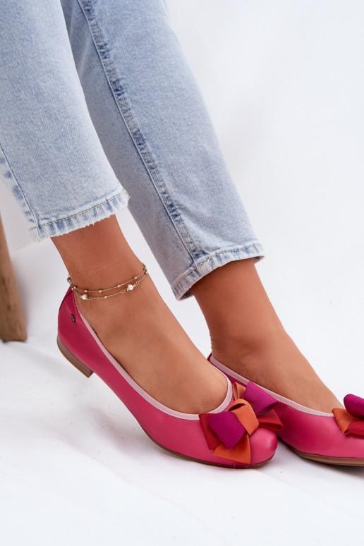 Balerīnas ar bantītēm Tā irciejka P6801-15 rozā krāsas