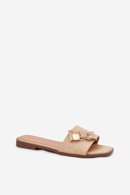 sieviešu čības ar platiem papēžiem ar bantītēm smilšu krāsas Sallariela