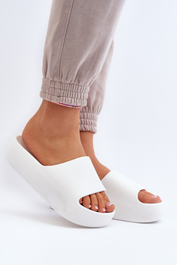 Sieviešu Čības Uz biezas zoles baltas krāsas Oreithano 2