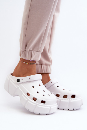 sieviešu čības Vieglas čības uz pirksta Uz masīvas zoles baltas krāsas INitima 2