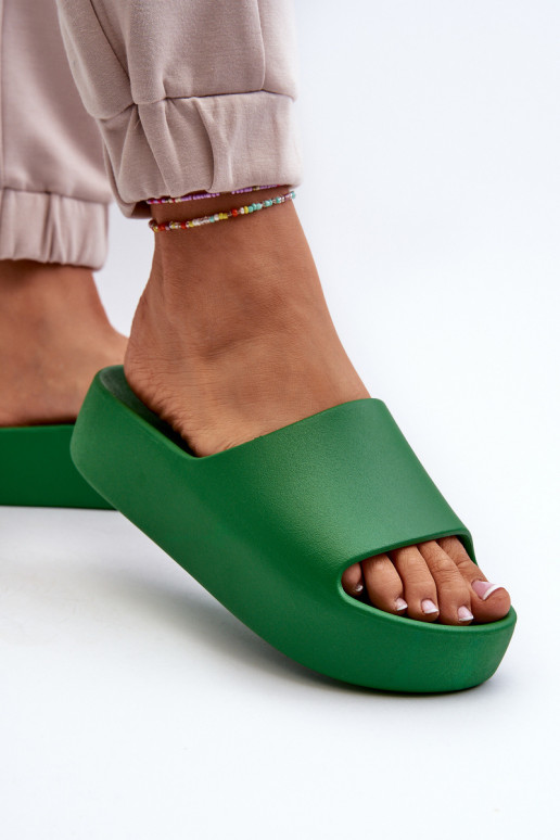 Sieviešu Čības Uz biezas zoles Zaļas krāsas Oreithano